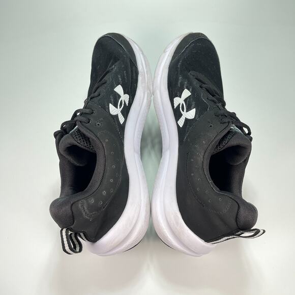 Under Armour Charged Assert 10 Black White Running Shoes 3026175-001 Men's Sz 14 - Picture 7 of 10